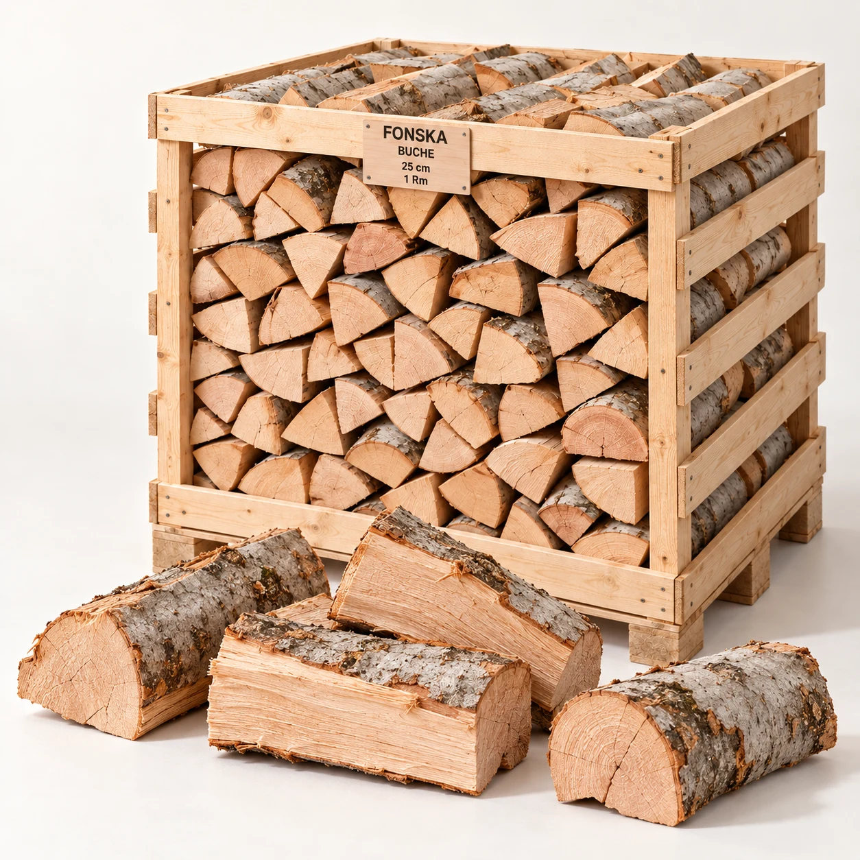 FONSKA Kaminholz Buche · 25 cm · 1 Rm – Produktvisualisierung