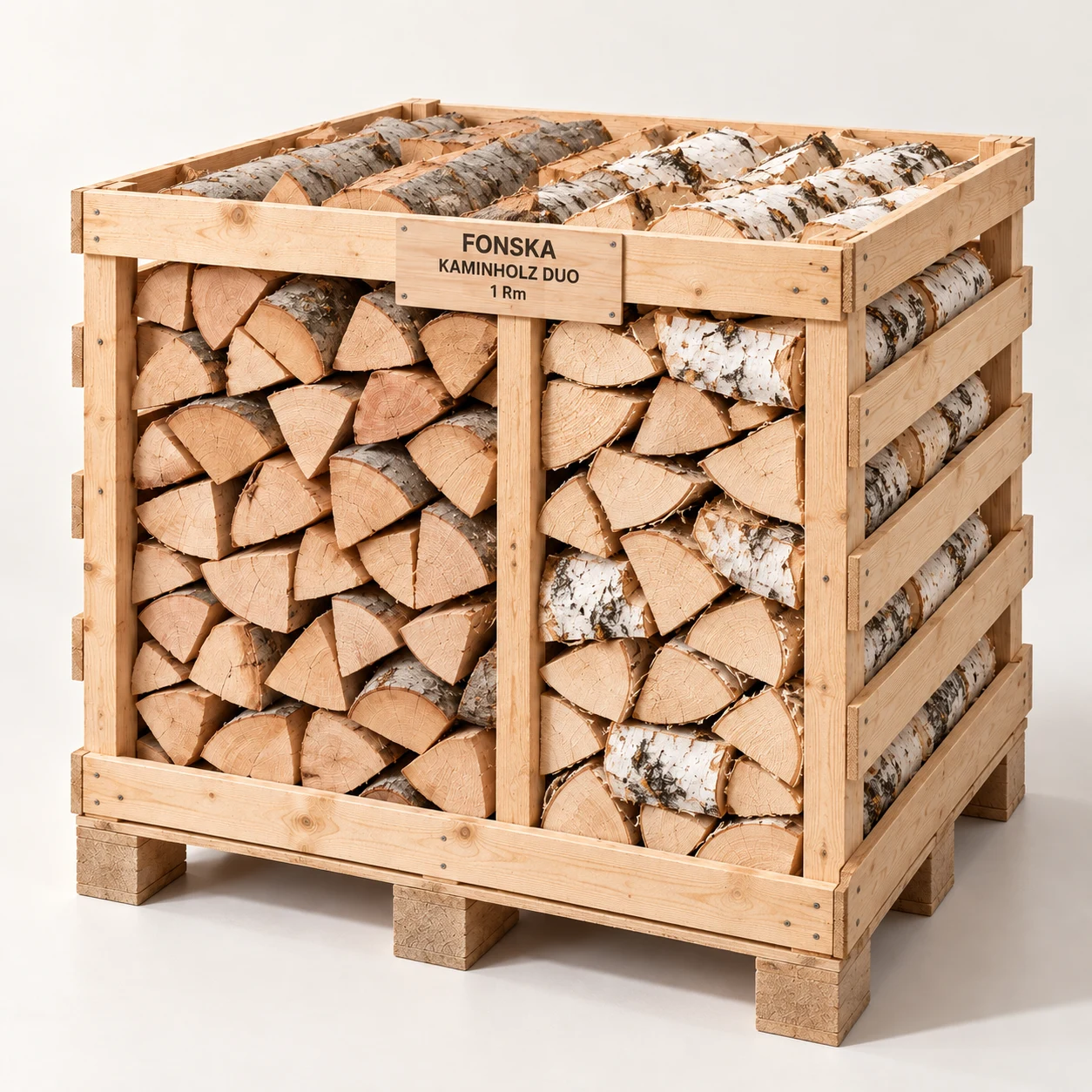 FONSKA Kaminholz Duo · Buche & Birke · 1 Rm