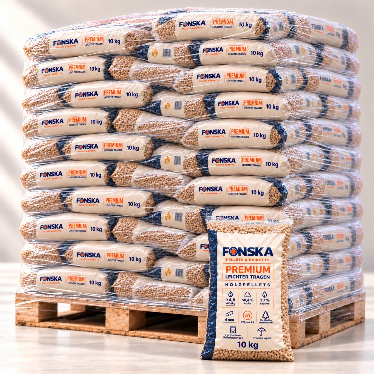 FONSKA Premium ENplus® A1 · 99 × 10 kg
