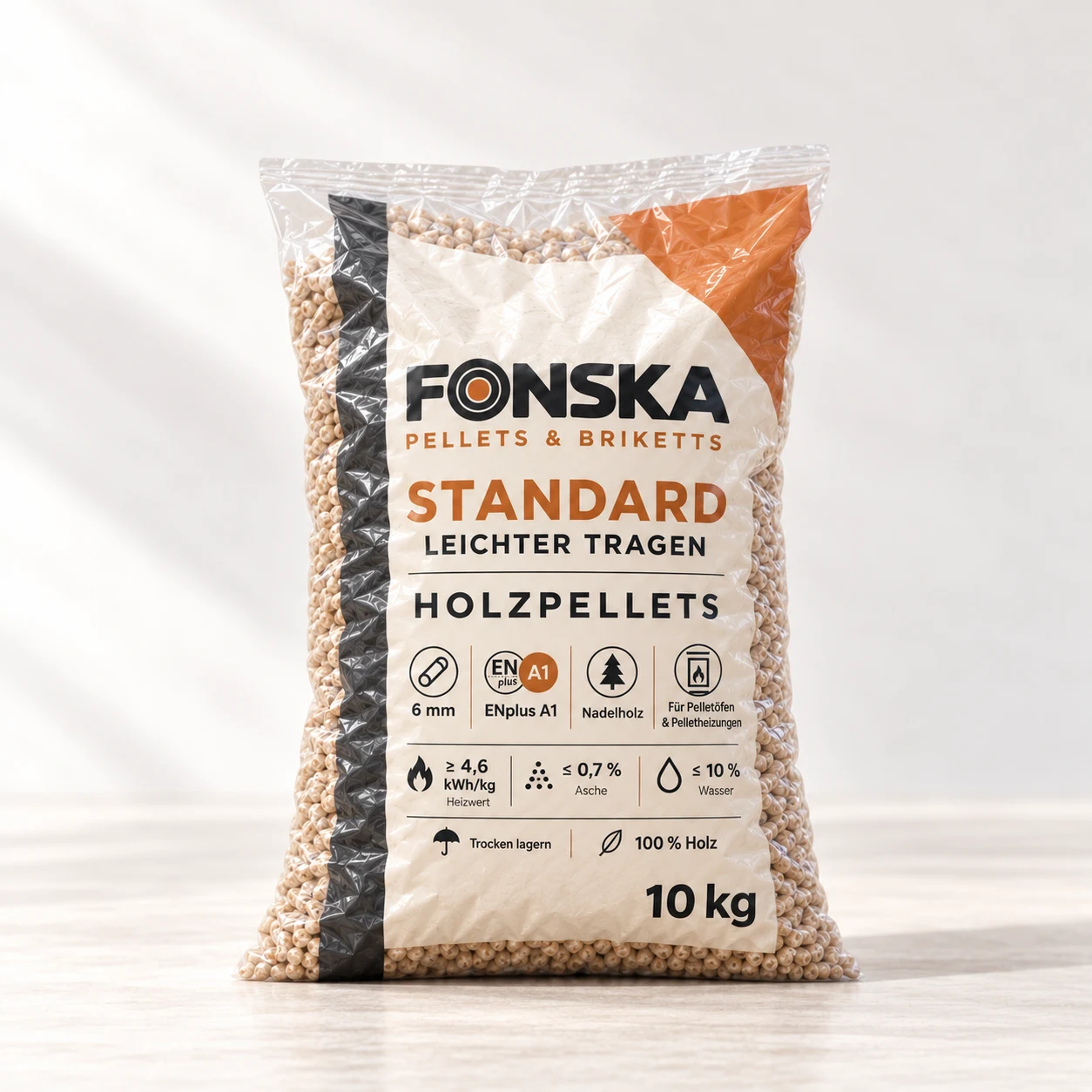 FONSKA Standard ENplus® A1 · 99 × 10 kg – Produktvisualisierung