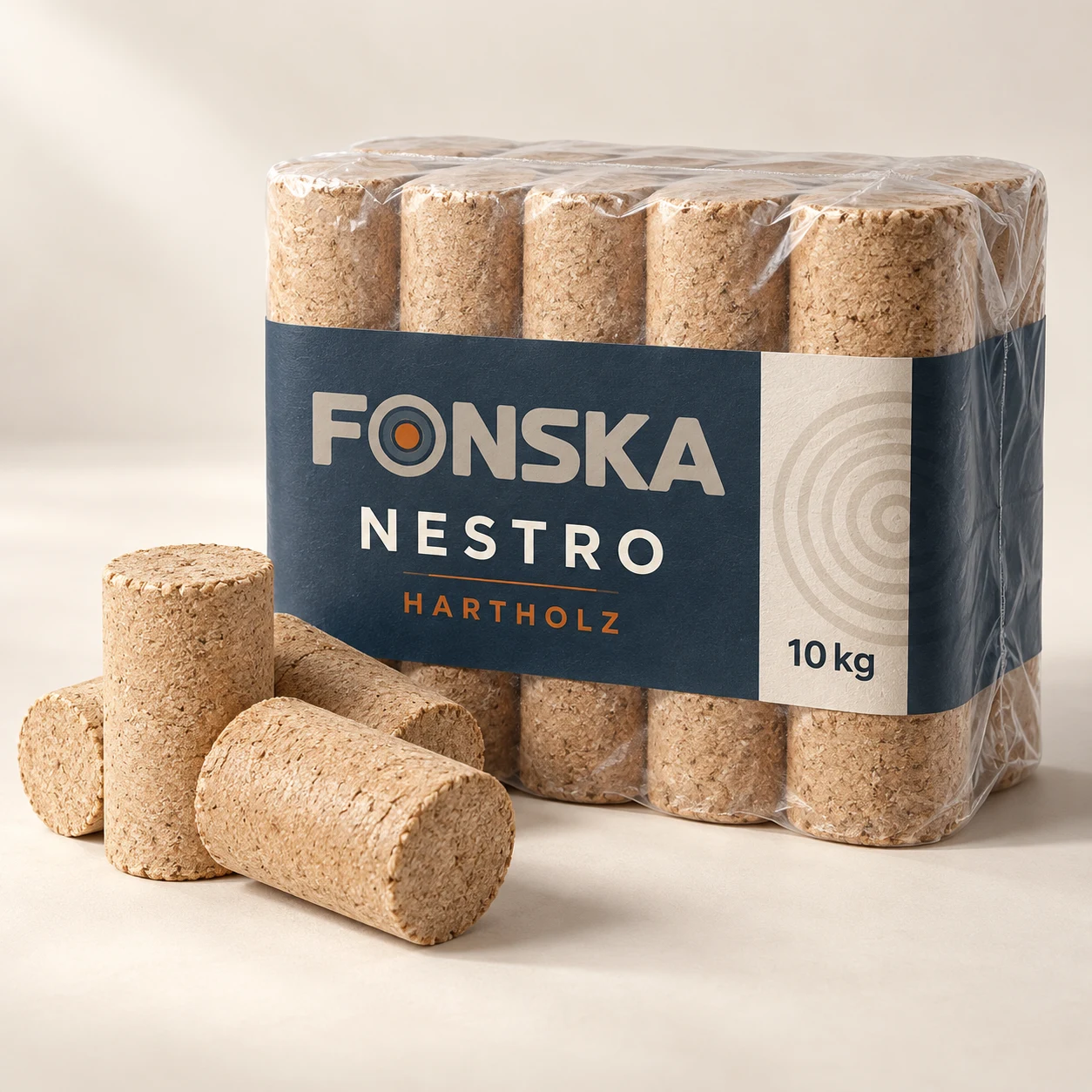 FONSKA Nestro Holzbriketts · 1.000 kg – Produktvisualisierung
