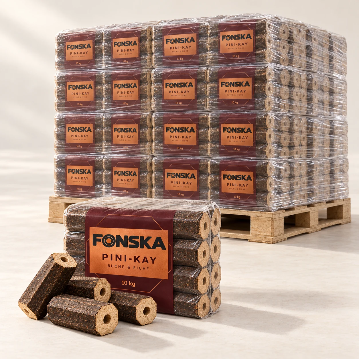 FONSKA Pini-Kay Holzbriketts · 1.000 kg